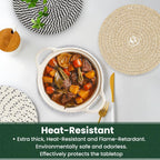 8 Inch Trivets for Hot Dishes, Hot Pots and Pans, Thick Heat Resistant Large Coaster for Kitchen, Hot Pads, Kitchen Essentials, Kitchen Decor for Table & Countertop, 6 Pcs