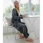 Women'S Cozy Velvet Memory Foam House Slipper, Ladies Fuzzy Bedroom Slipper Non-Slip Sole