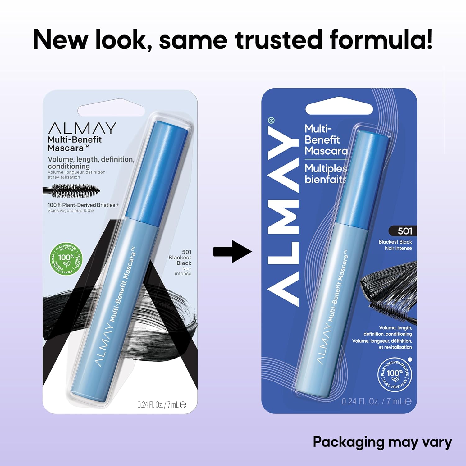 Almay Multi-Benefit Mascara, Volumizing + Lengthening, Hypoallergenic, 502 Black