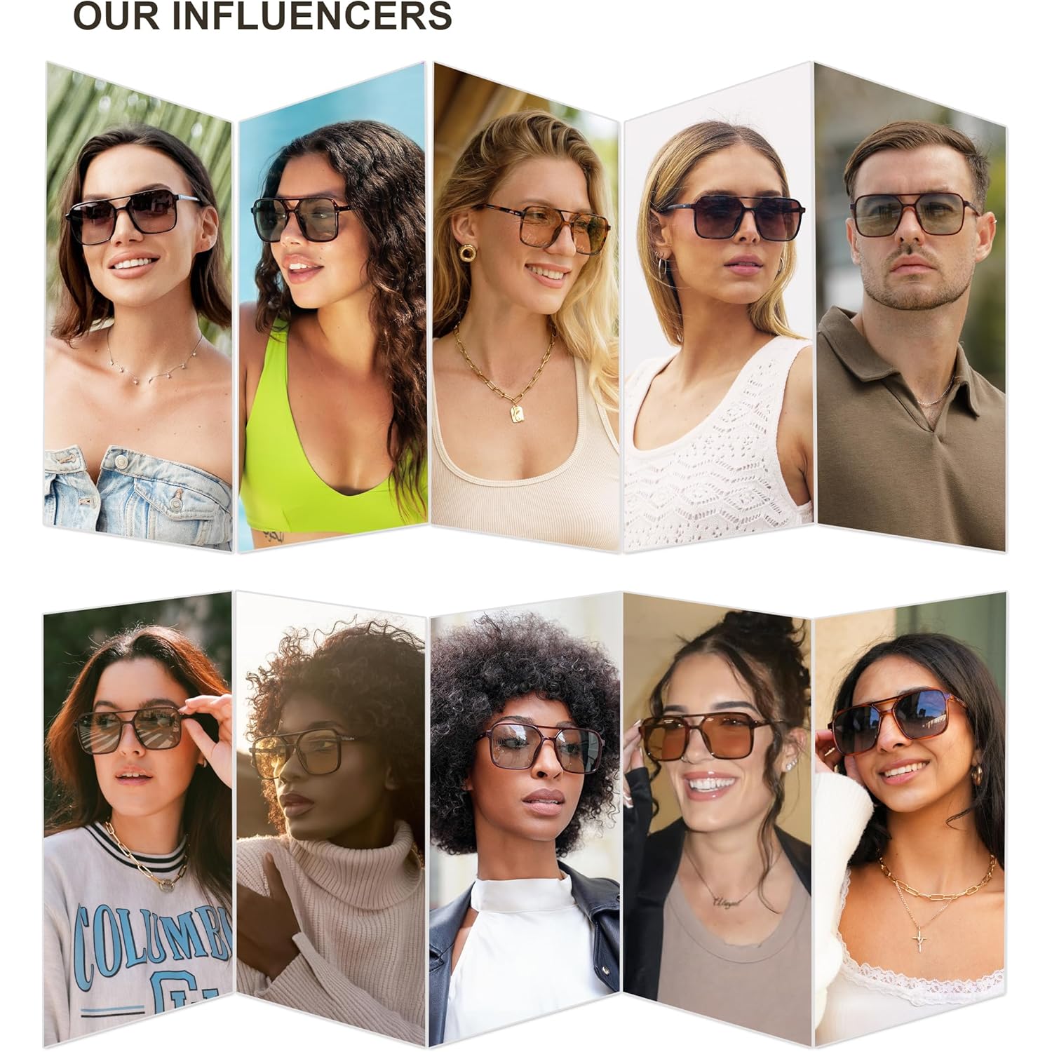 SOJOS Trendy Vintage Aviator Square Sunglasses For Womens Mens Retro 70s UV400 Women Sun Glasses SJ2327