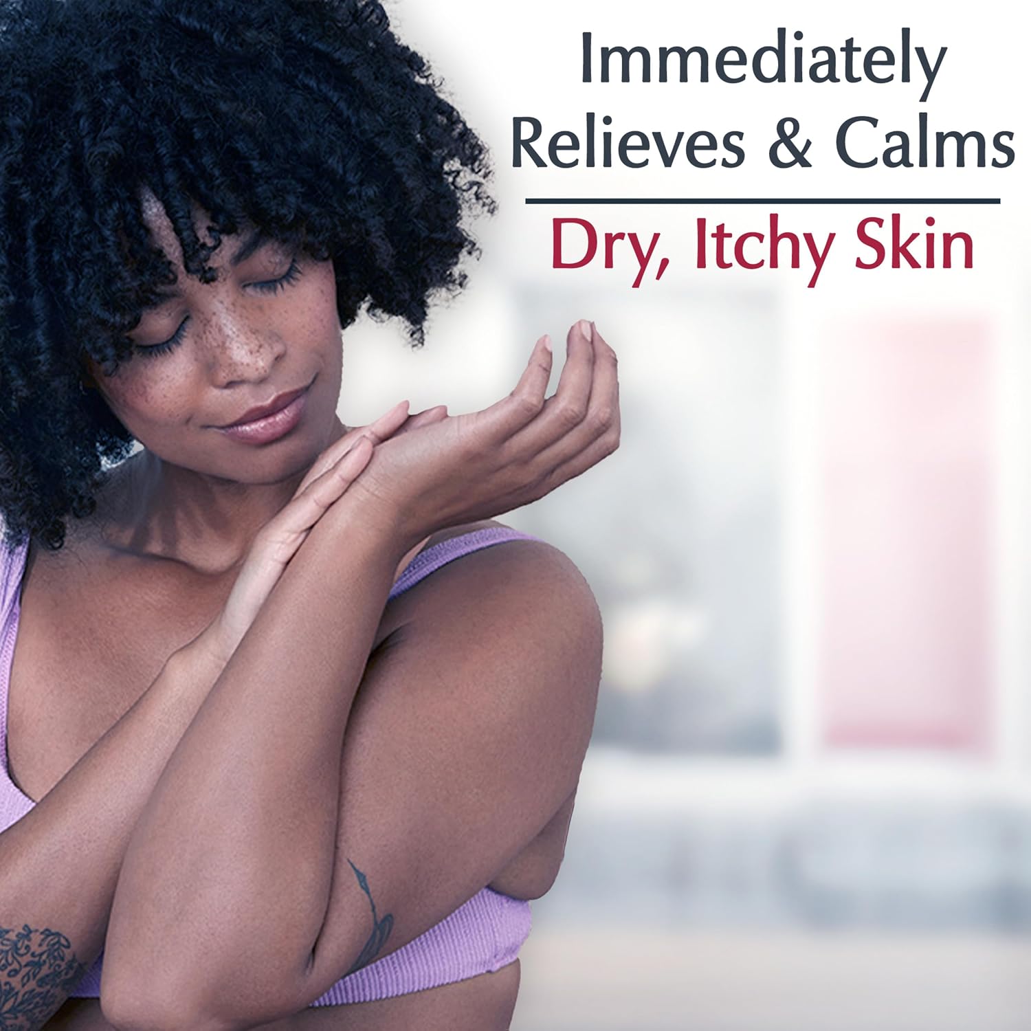 Eucerin Itch Relief Intensive Calming Lotion, Itch-Relieving Lotion For Sensitive Dry Skin, 8.4 Fl Oz Bottle