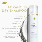 Dove Dry Shampoo Spray, Volume & Fullness, Absorbs Oil To Refresh Hair Without Washing, 5 Oz (2-Pack)