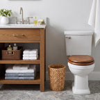 Wicker Trash Can,Small Bathroom Trash Can,Water Hyacinth Wicker Waste Basket For Bathroom,Boho Waste Basket For Bedroom,Home Office,Compact Spaces(2 Gallon Round)