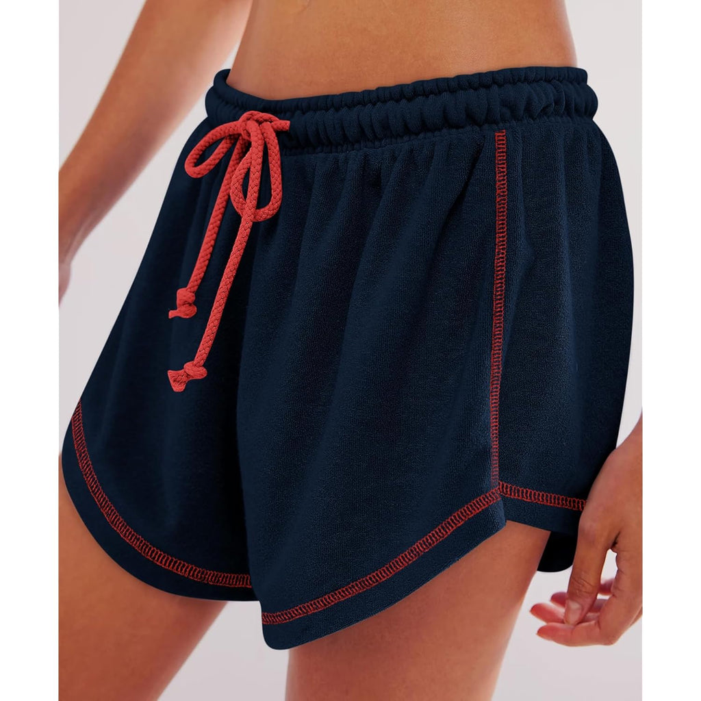 Womenâs Casual Shorts Comfy Drawstring Elastic Waist Summer Beach Workout Lounge Shorts for Women