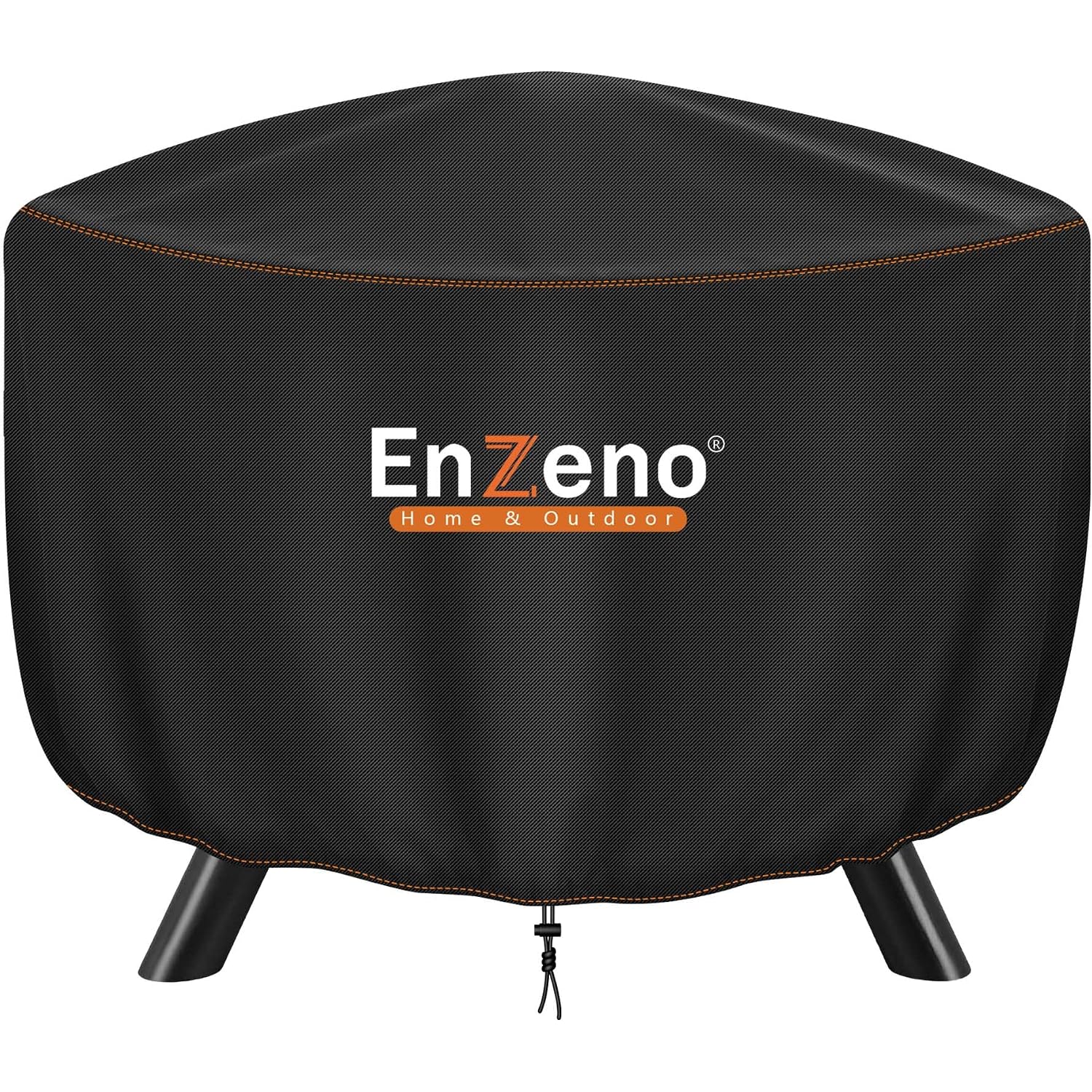 Enzeno Fire Pit Cover Round,37Inch Outdoor Round Firepit Cover,Waterproof Oxford Cloth Patio Fire Cover For Outdoor Fire Pit,Fits 34-36 Inch Gas Firepit/Bowl(37" Dia X 20" H)