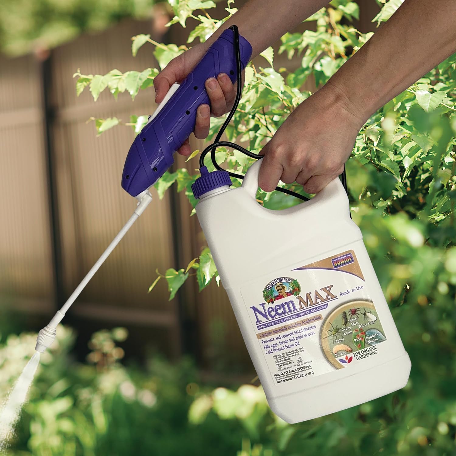 Bonide Captain Jack'S Neem Max Ready-To-Use Spray, 64 Oz | Cold Pressed Neem Oil, For Indoor Or Outdoor Plants, Organic Gardening