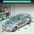 Battery Operated Ultrasonic Under Hood Rodent Repellent For Car Engines | Battery-Powered Ultrasonic Mice Repeller Rat Deterrent With Flashing Led Strobe Lights For Vehicles, Garages, Attics, Barns
