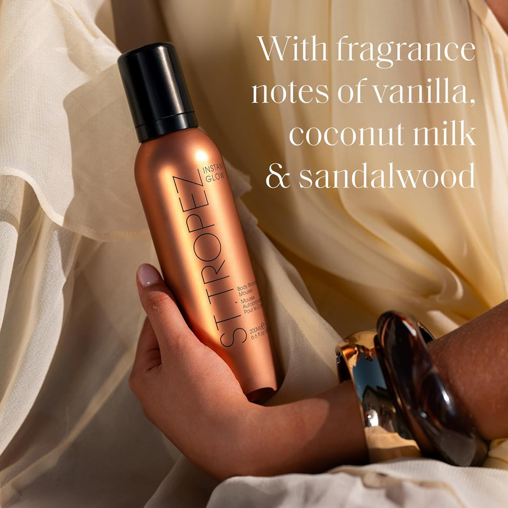 St.Tropez Instant Glow Body Bronzing Mousse, No-Commitment All Day Flawless Color