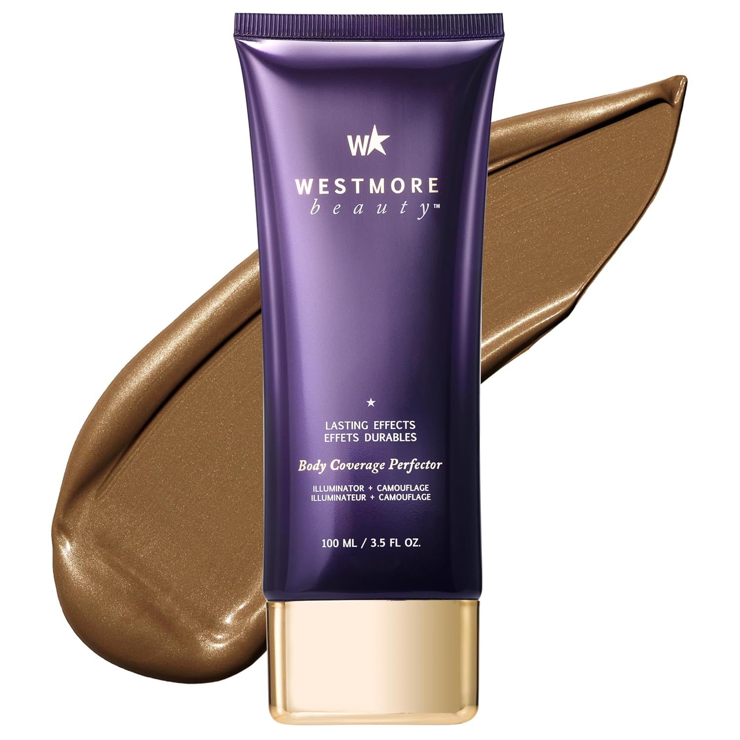 Westmore Beauty Body Coverage Perfector – Waterproof Leg & Body Makeup/Bronzer For Women - Best Tattoo Cover Up Makeup & Tattoo Concealer - 3.5 Oz Bronze Radiance