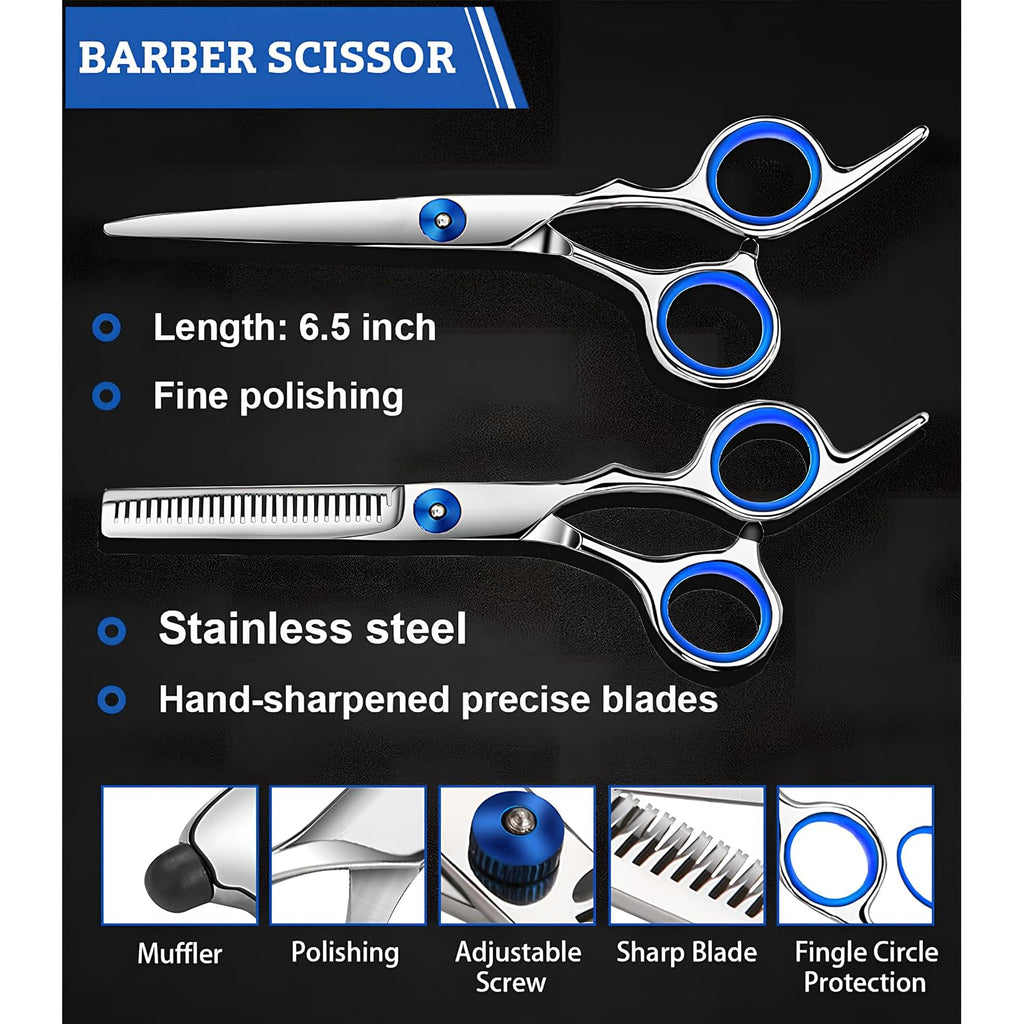 Meuut Hair Cutting Scissors Set 6.5 Inch - Hair Thinning Scissor & Hair Cutting Shears With Styling Comb, Texturizing And Precision Cutting Scissor For Salon & Home Use
