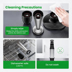 Turelar Immersion Blender Handheld Corded Hand Blenders Set 1100W, Trigger Variable Speed 5 in 1 Stick Emulsifier with Chopper, Whisk and Frother for Soup, Baby Food and Smoothies, Black