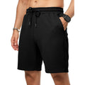 Jmierr Mens Casual 7" Shorts Summer Drawstring Elastic Waist Beach Sweat Shorts Texture With Pockets