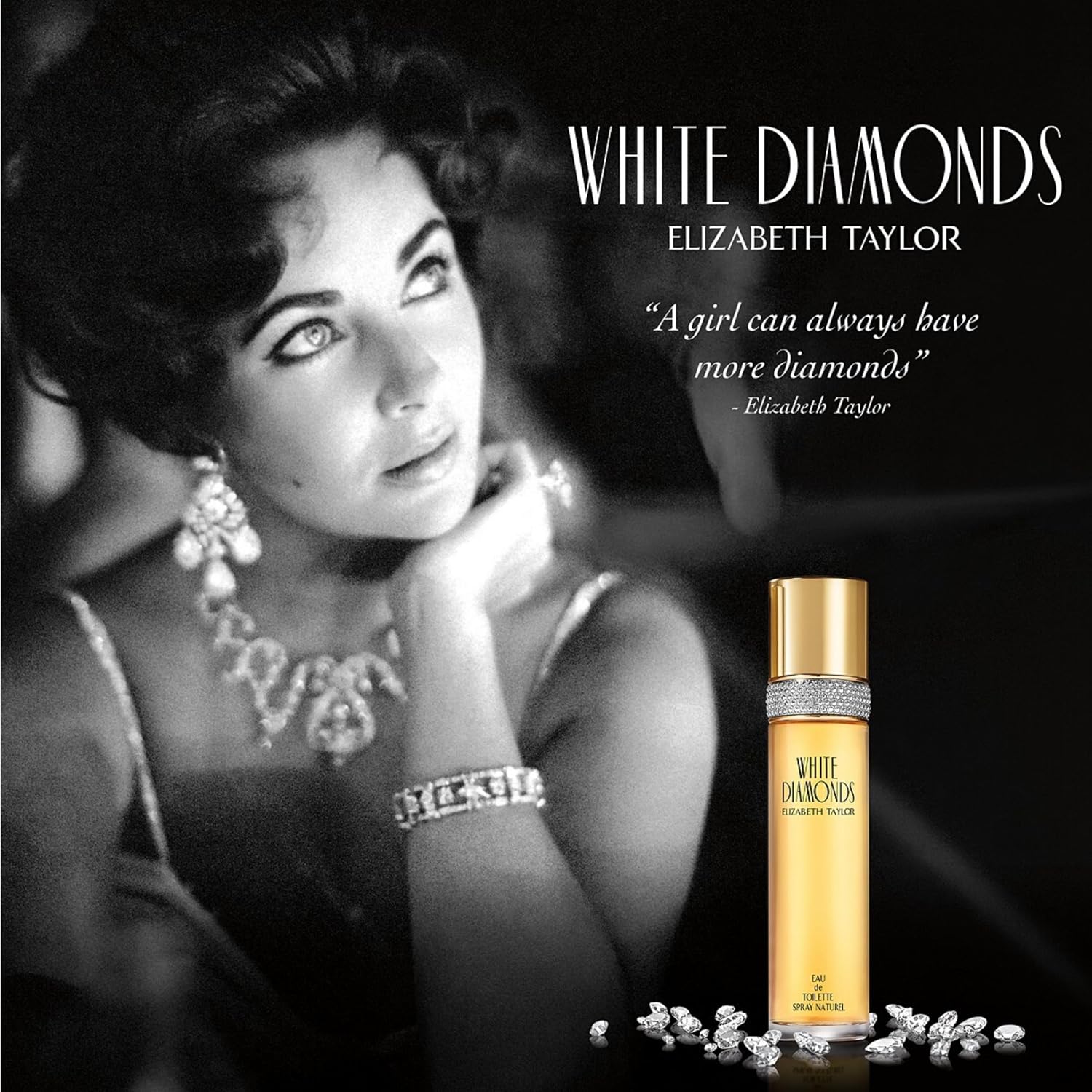Elizabeth Taylor White Diamonds Women'S Perfume, Long-Lasting Floral Fragrance For Her, Eau De Toilette Edt Spray, 3.3 Fl Oz