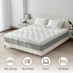 Queen Mattress, 12 Inch Queen Size Hybrid Mattress In A Box With Memory Foam And Individually Pocketed Spring, Motion Isolation, Pressure Relief, Medium Firmness, Certipur-Us Certified