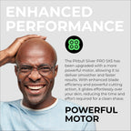 Skull Shaver Pitbull Silver PRO SX5 — Head & Face Shaver for Bald Men | Cordless Wet/Dry Rotary Razor