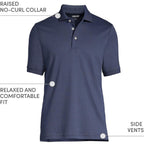 Lands' End Men'S Short Sleeve American-Grown Supima Cotton Polo Shirt
