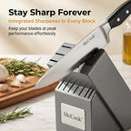 Mccook® Knife Sets,German Stainless Steel Kitchen Knife Block Set With Built-In Sharpener