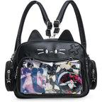 Kawaii Cat Ita Bag Crossbody Shoulder Backpack With Insert Pin Display | Protect Dolls & Enamel Pins, For Daily Trips And Kpop Concert Outings
