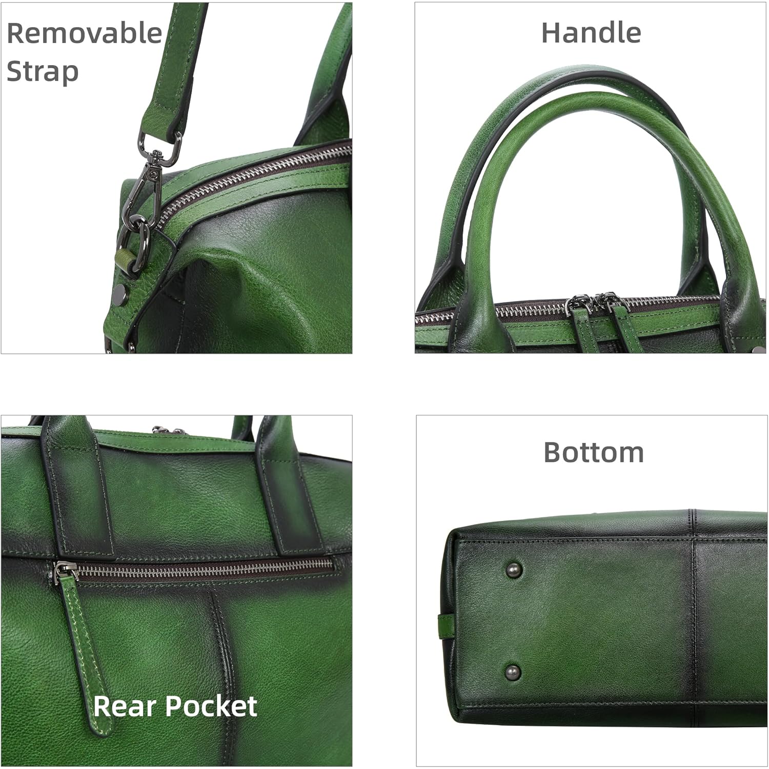 Iswee Genuine Leather Satchel Tote Bag Top Handle Handbag Designer Shoulder Bag Large Capacity Cross Body Bag