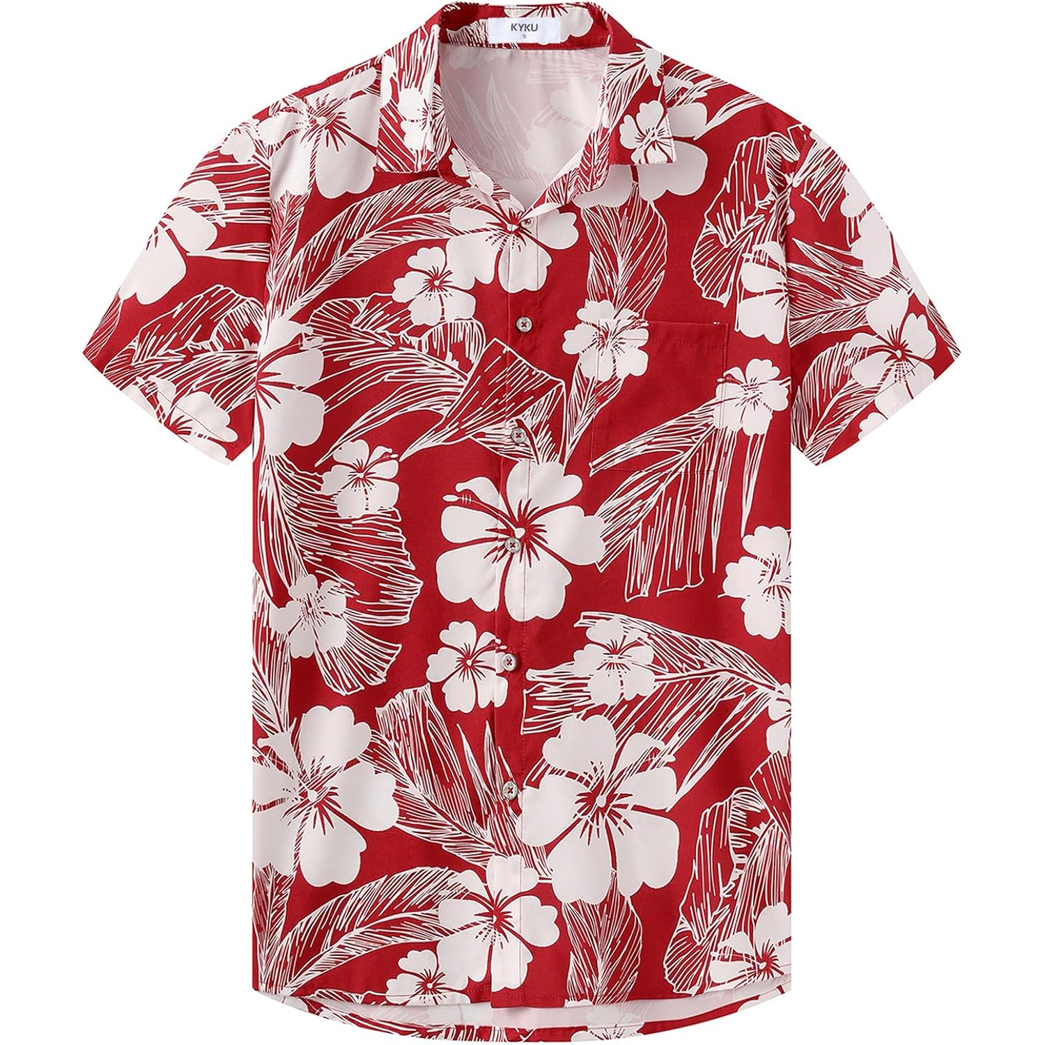 Kyku Hawaiian Shirt For Men: Beach Vacation Summer Short Sleeve Button Down Mens Shirts Casual Stylish