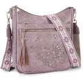 KITEVIUN Medium Crossbody Bags for Women Trendy, Women's Butterfly Shoulder Handbags with Tassel