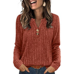 Womens Sweaters Lightweight Long Sleeve Shirts V Neck Tops with Button Fall Outfits 2025
