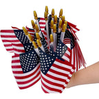 100 Pack Small American Flags On Stick, 4X6 Inch Small Us Flags/American Flags For Outside, Mini Hand Held Stick Flags, Memorial Day,250 Anniversary, 4Th Of July Decorations,Patriotic Decorations