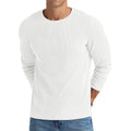 Nitagut Mens Waffle Crewneck Shirts Slim Fit Long Sleeve Casual T-Shirt