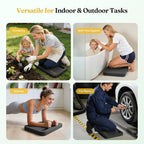 2-Pack 1.6" Extra Thick Nbr Foam Garden Kneeling Pads, Ultra Soft Cushion Kneeling Pads For Gardening, Gardening Kneeling Pad For Baby Bathing, Work, Exercise, 17.3×11×1.6 In, Black