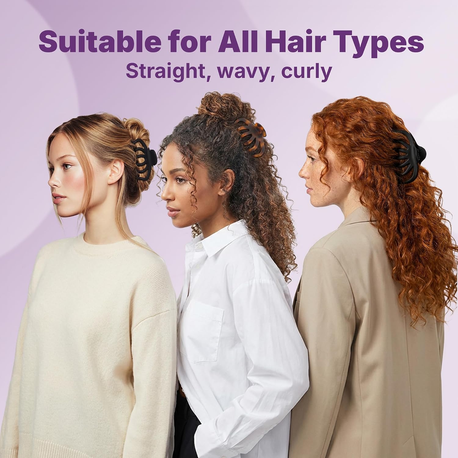 Goody Slideproof Large Hair Clips, Stylish, Secure Grip Octopus Claw Clips For Thick Hair, Styling Accessories For All Occasions & Longer Lengths, Gifts For Women & Girls, Black & Tortoiseshell, 2 Ct