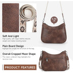 Aphison Trendy Leather Crossbody Purse With Adjustable Strap, Women'S Shoulder Handbag