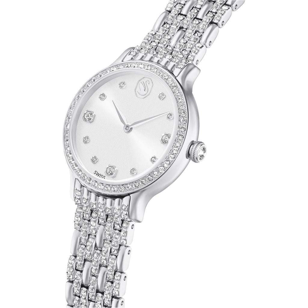Swarovski Imber Watch, Swiss Made, Metal Bracelet, Silver Tone, Stainless Steel