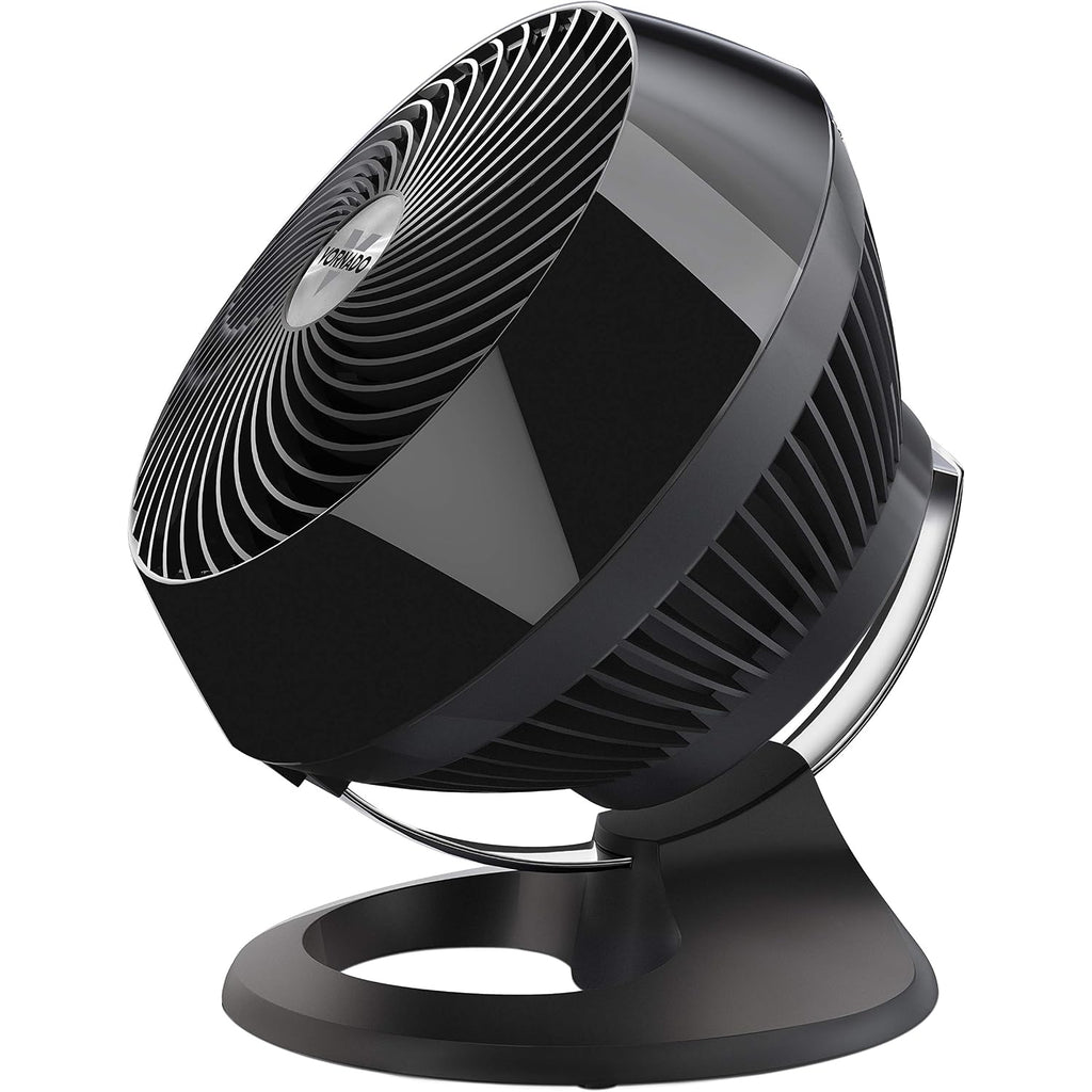 Vornado 660 Large Air Circulator Fan, 4-Speed, Whole Room Electric Fan With 90-Degree Tilt, Chrome Glide Bar, Quiet Cooling For Bedroom, Office, Dorm Room, Black Indoor