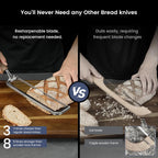 SYOKAMI 2026 Upgrade Bread Knife for Homemade Bread, World's 1st Real Bow-Design Sourdough Bread Slicer, Razor-Sharp Cutter for Crusty Sourdough & Baguette, 4 Thickness Scale Marks, Ideal for Gift