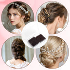 AIEX 200pcs U-Shaped Hair Pins, Durable U-Shaped Styling Clips Practical Hair Accessories Suitable for Women Daily Wearing Wedding and Dance Party (Brown, 5cm/2in+6cm/2.4in)