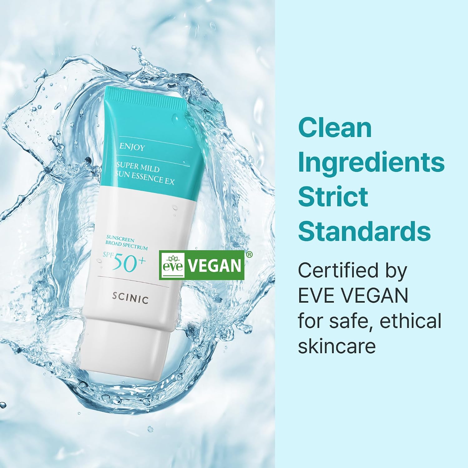 Scinic Enjoy Super Mild Sun Essence Ex 1.69 Fl Oz(50Ml) Spf 50+ | Lightweight, Fast-Absorbing, Hydrating Sunscreen | Korean Skincare