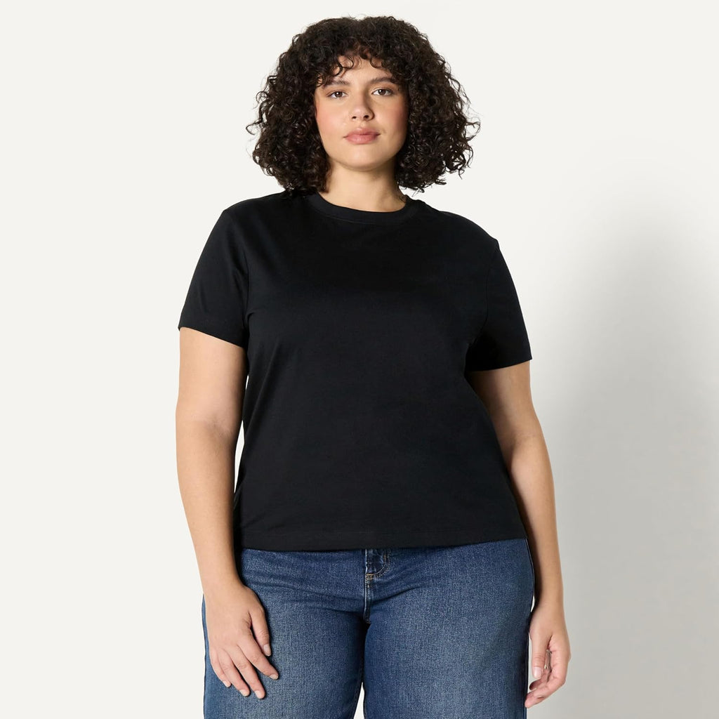 (Demi's Pick) Women's Relaxed-Fit Cotton Crewneck T-Shirt