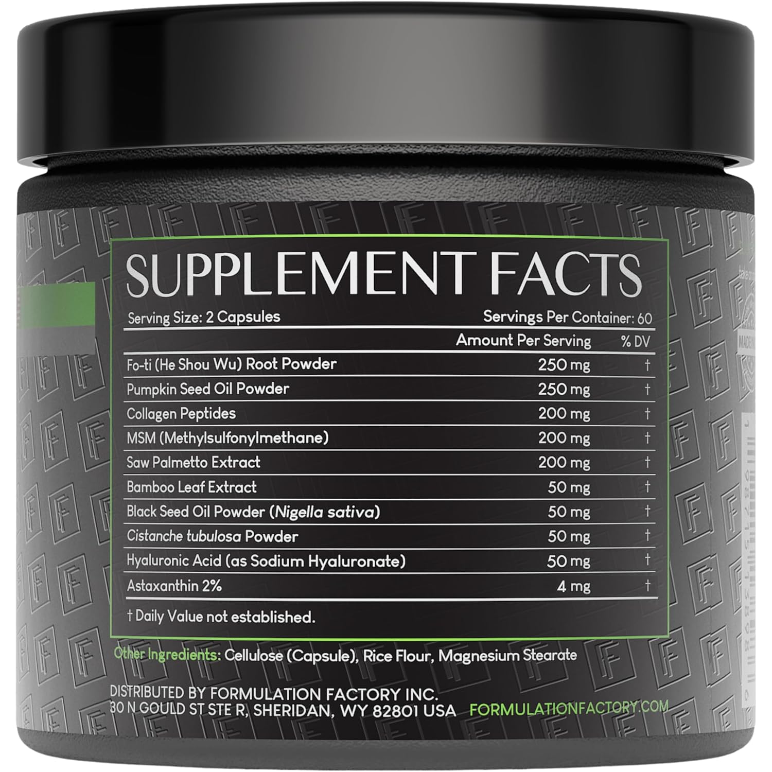 Formulation Factory Crown of Glory 10-in-1 Hair Growth Products - DHT Blocker for Men & Women with Pumpkin Seed Oil - Hair Vitamins for Faster Growth & Thickness - 120 Capsules, 2 Month Supply