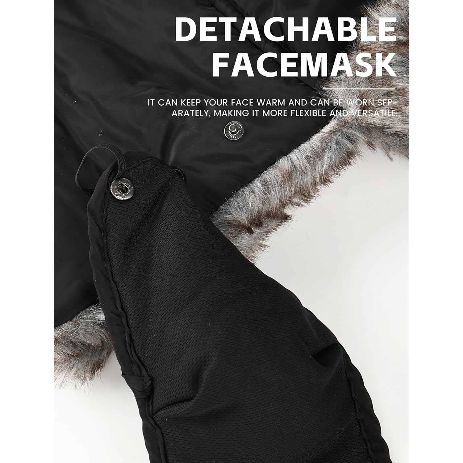 Buauty Fur Trapper Hat for Men Women Winter Windproof Soft Russian Ushanka Hats with Warm Ear Flaps & Removable Mask