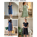 Auselily Women'S Summer Short Sleeve Knee-Length Dresses Round Neck Loose Dress With Pockets 2026 New