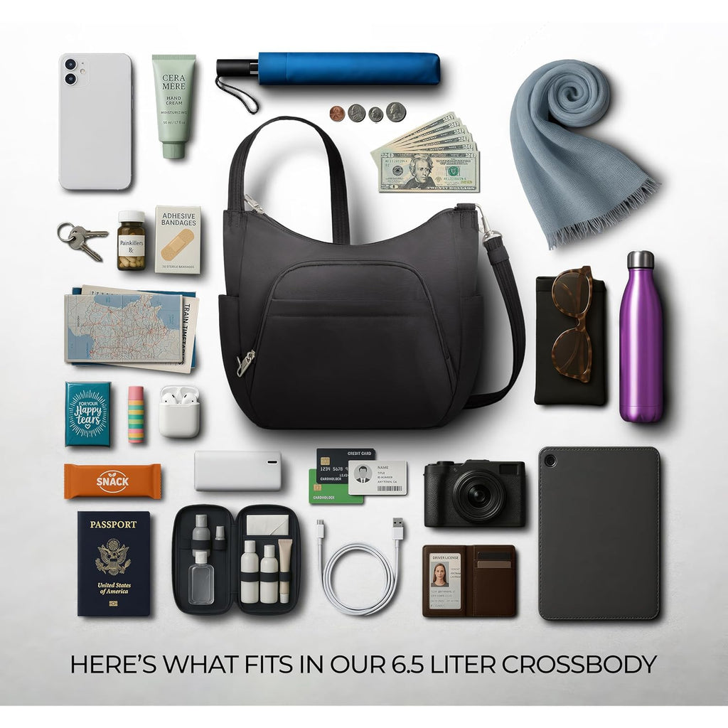 Travelon Anti-theft Classic Crossbody Bucket Bag | Anti-theft
