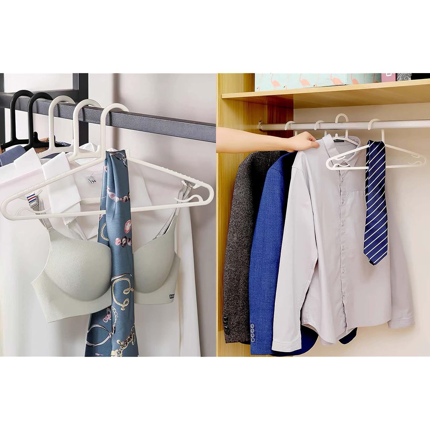 Byomostor Plastic Hangers 50 Pack
