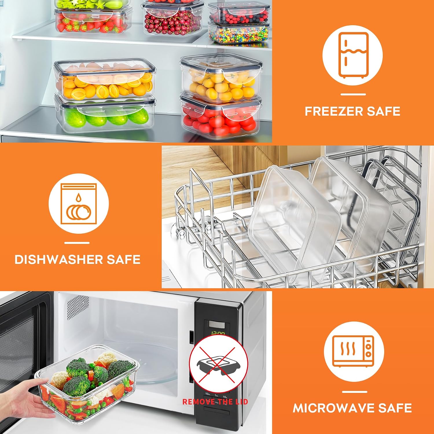 40 Pcs Food Storage Containers With Lids Airtight (20 Containers & 20 Lids), Plastic Storage Meal Prep Container-Stackable 100% Leakproof & Microwave Organization And Storage Sets, Lunch Containers