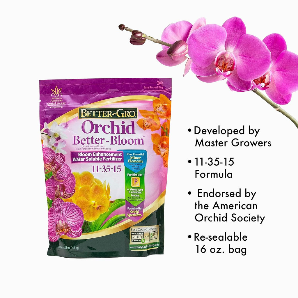Sun Bulb Company 8305 Better Gro Orchid Plus Bloom Booster Fertilizer, 16-Ounce