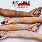 L'Oreal Paris Makeup Infallible Up to 32 Hour Fresh Wear Lightweight Foundation, 460 Golden Beige, 1 Fl Oz, Packaging May Vary