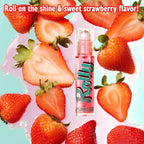 Lip Smacker Rolly Lip Gloss, Classic Roller-Ball Design For A Cooling Sensation, Hydrating & Moisturizing Shine - Strawberry