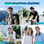 Portable Neck Fan, Neck Fans That Blow Cold Air, 5000Mah 5 Speeds Bladeless Wearable Personal Fan, Usb Rechargeable Battery Operated Cooling Neck Fan, Quiet Hands Free Fan For Travel
