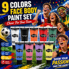 9 Colors Face Body Paint Set,1.01X9Oz/Box,Water Based Washable Face Paint For Adult Kid,Elphaba Green Face Paint,Safe Body Paint For Skin,Red White Blue Face Painting Kit For Halloween Makeup