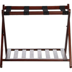 Casual Home Luggage Rack, Walnut, Solid Wood