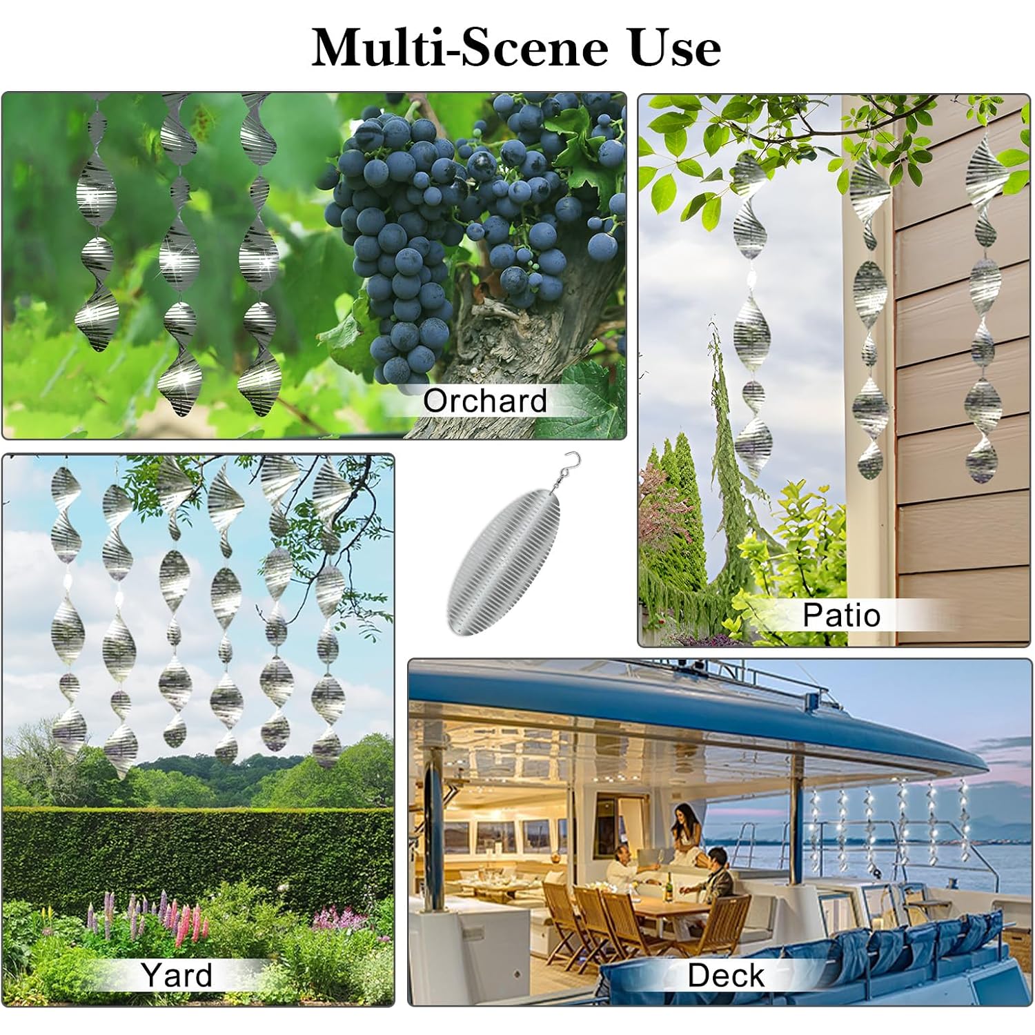 Bird Deterrents For Outside Patio, Bird Scare Devices Set Highly Reflective 3D Wind Spinners Outdoor Garden Decor, Bird Reflectors To Keep Birds Away Window Roof Yard Orchards Deck 9 Discs 3 Pcs